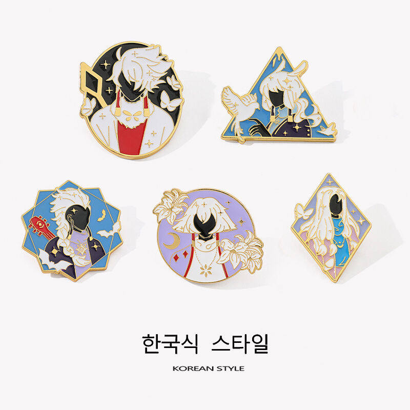 sky光遇胸针卡通白鸟龙骨平菇卡卡金属徽章学生衣服包包配饰挂件