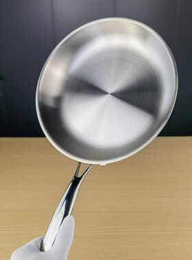 陈可乐食品级316不锈钢煎锅无涂层煎饼煎蛋煎牛排鸡蛋饼平底2628