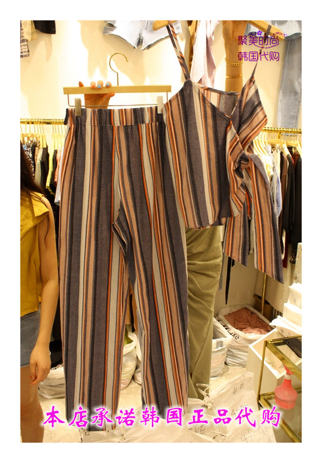 quality goods the republic of korea Agency purchase 2019 Women's new EYELET-L stripe Color matching Casual pants suitin the Sports/Yoga/Fitness/Fans supplies ,  F1/Racing , Racing suits  category - from Buy2taobao.com to provide professional Taobao agent buy service