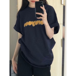 法式高街纯棉hiphop短袖t恤女ins潮夏洋气韩版设计感小众BF风上衣