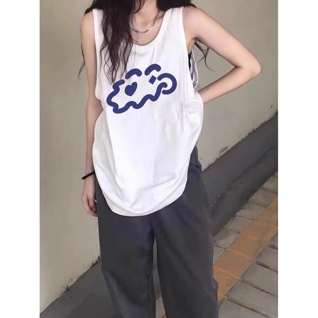 复古美式坎肩背心女夏季外穿宽松设计感小众无袖t恤吊带辣妹上衣,女装/女士精品,背心吊带,淘宝优惠券,粉丝福利购,淘宝优惠卷