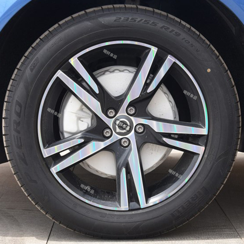 2019沃尔沃XC60改装专用反光轮毂贴纸XC60轮毂19寸修复划痕修复贴