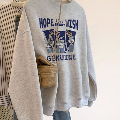 春秋季长袖圆领卫衣女2025新款