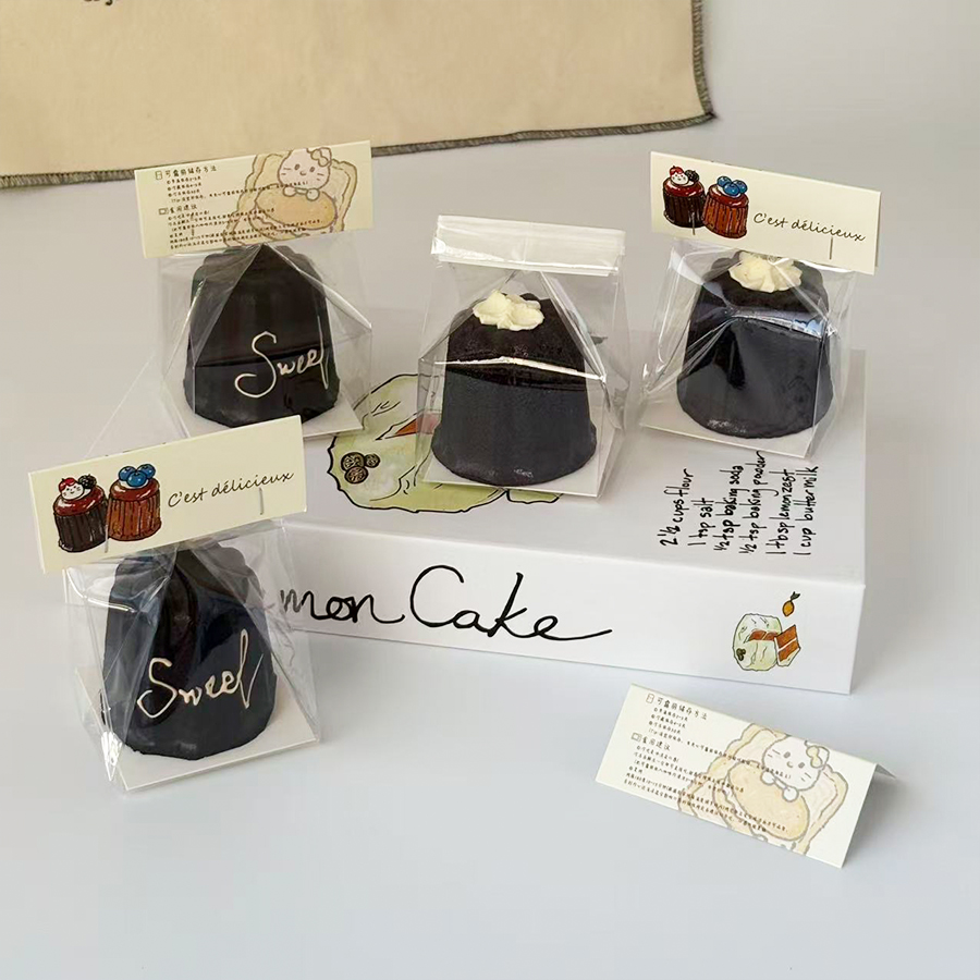 可露丽专用pp高透明加厚铁丝卷边自封袋迷你食品烘焙包装袋带卡头