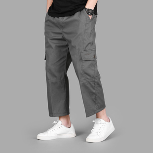 裤 男八分裤 潮流九分裤 新品 男 子男士 工装 小个子长裤 秋季 宽松休闲裤