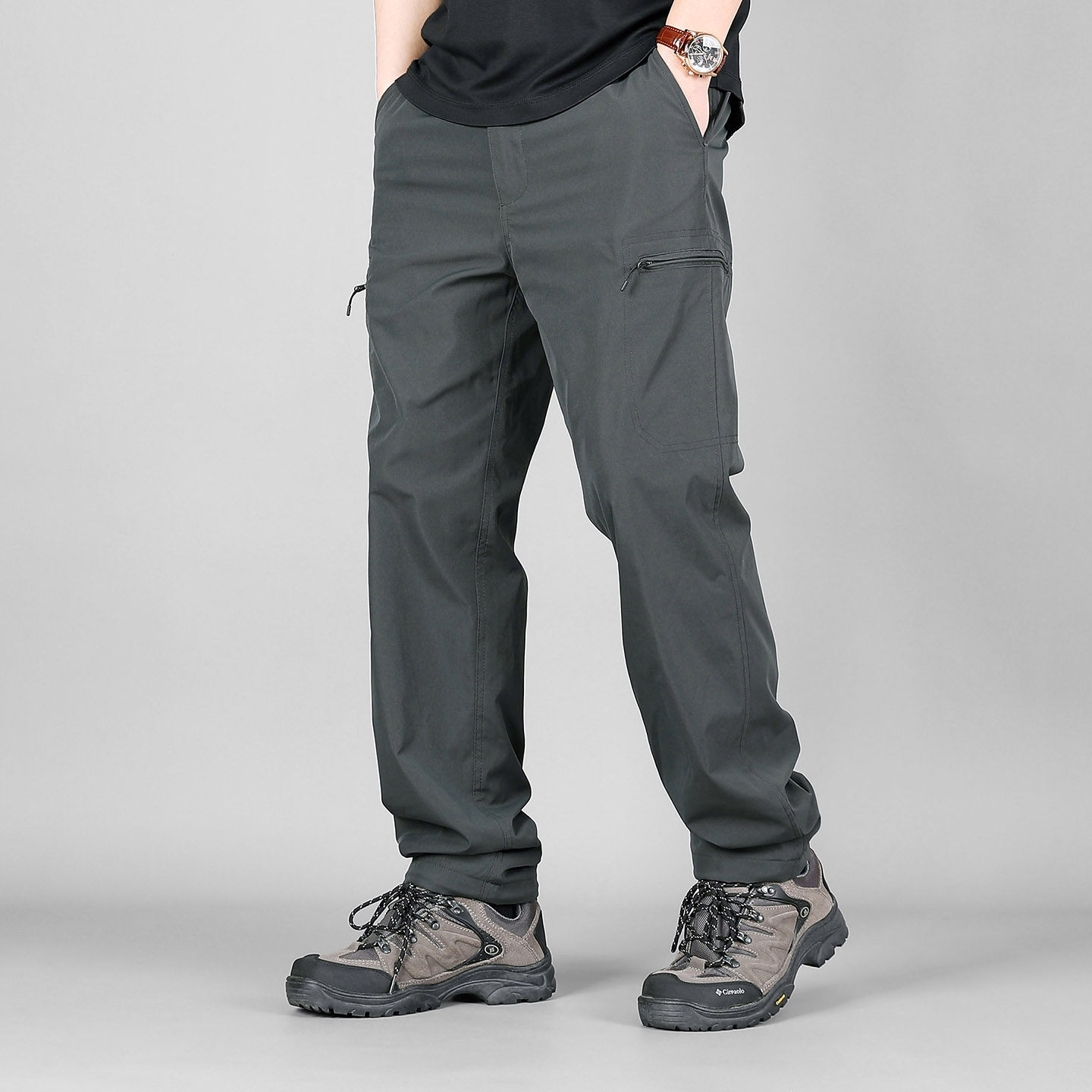 新款冬季加绒防风防泼水男士裤子