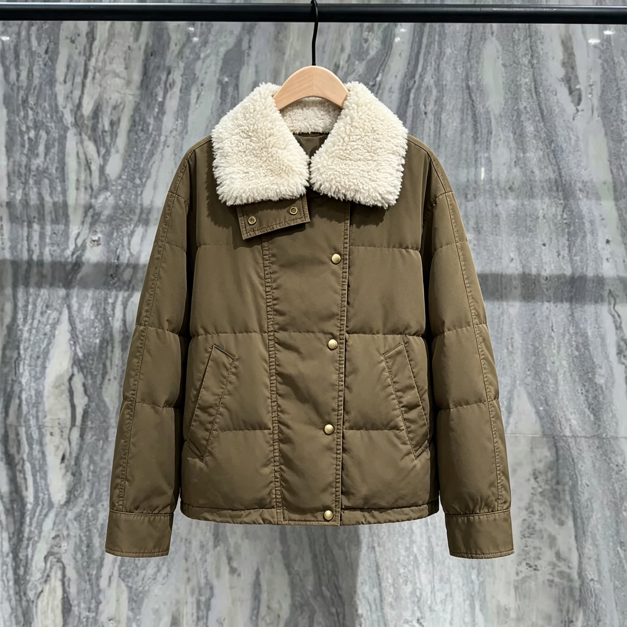 冬新品羽绒服2026正品90绒可拆内胆羊毛领全棉工装宽松MBF4EIN019