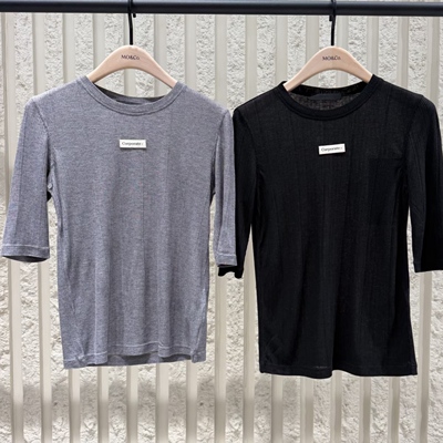 【C+系列】正品针织衫2026秋新品天丝绵羊毛修身五分袖MBF3TEE021