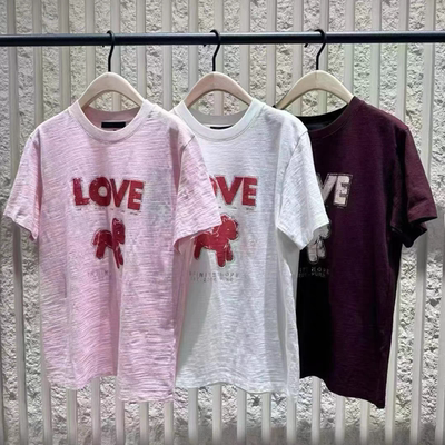 正品2026春新品马年系列烫钻印花竹节棉质圆领短袖T恤MBF1TEE008