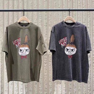 【MOOM联名】正品2026夏新品套色炒雪花斑驳棉质T恤MBF2TEE047