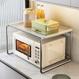 微波炉置物架厨房多功能家用台面烤箱电饭煲支架双层整理收纳架子