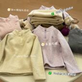 潮 加绒加厚上衣宝宝洋气打底衫 女童半拉链卫衣2025新款 儿童秋冬季