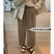 小个子145七分灯芯绒休闲阔腿裤 女秋冬2024加厚保暖宽松奶奶裤 xxs