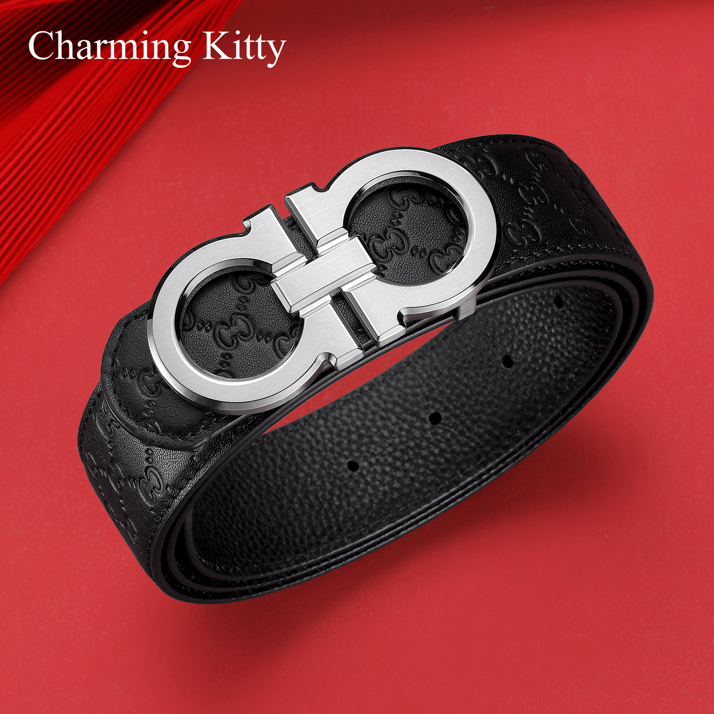 男友生日礼物男士真皮钢扣腰带