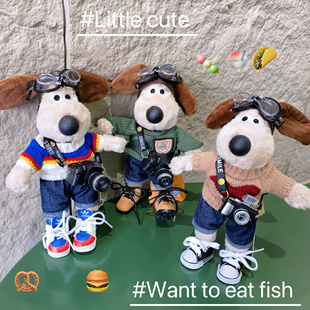 Gromit23厘米超级无敌飞行员掌门狗玩偶包包挂件节日礼品车饰玩具