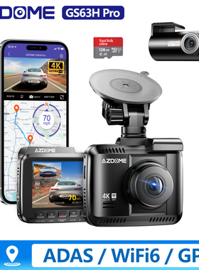 AZDOME GS63H Dash cam Dual Lens 4K Camera Car DVR GPS WiFi