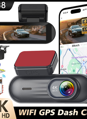 Soam 4K Dash Cam Mini Car Dvr Dual Lens GPS WiFi 24h Parking