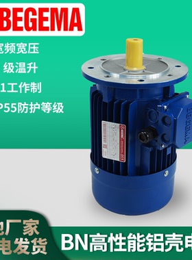 宝戈玛BN71B4-370W80B4 750W90L4 1.1KW三相交流立式铝壳紫光电机