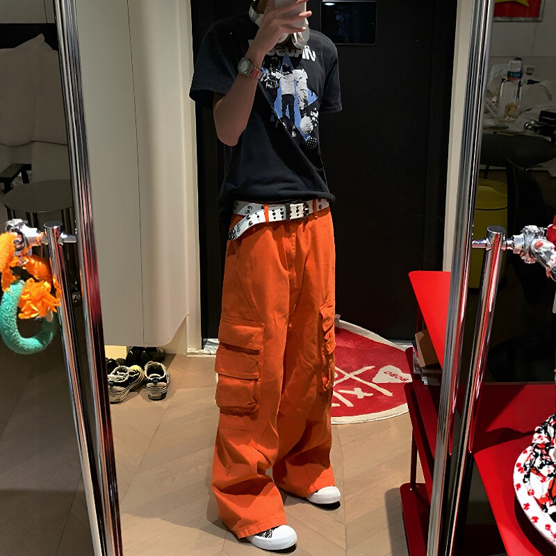 美式复古立体多口袋工装裤男款