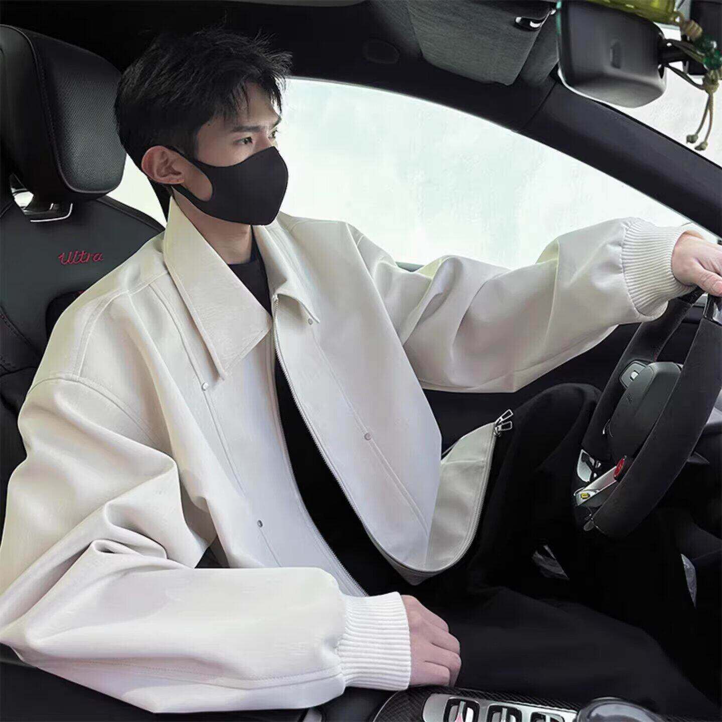 翻领皮夹克男春季宽松2026新款痞帅潮牌美式高级感休闲行政外套