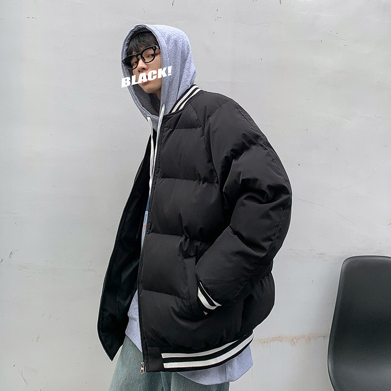 潮牌港风棉袄韩版棒球面包服