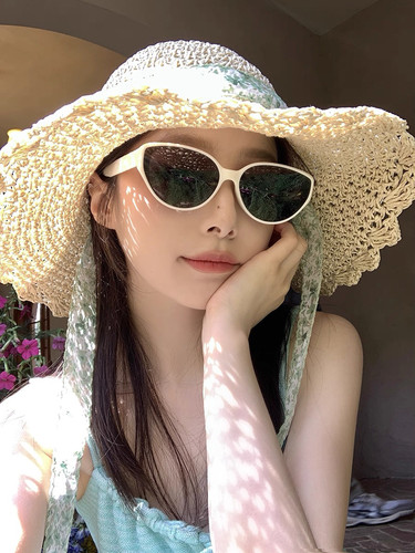 少女CEO | GIRLCEO复古方圆脸猫眼墨镜女护目镜防晒太阳镜