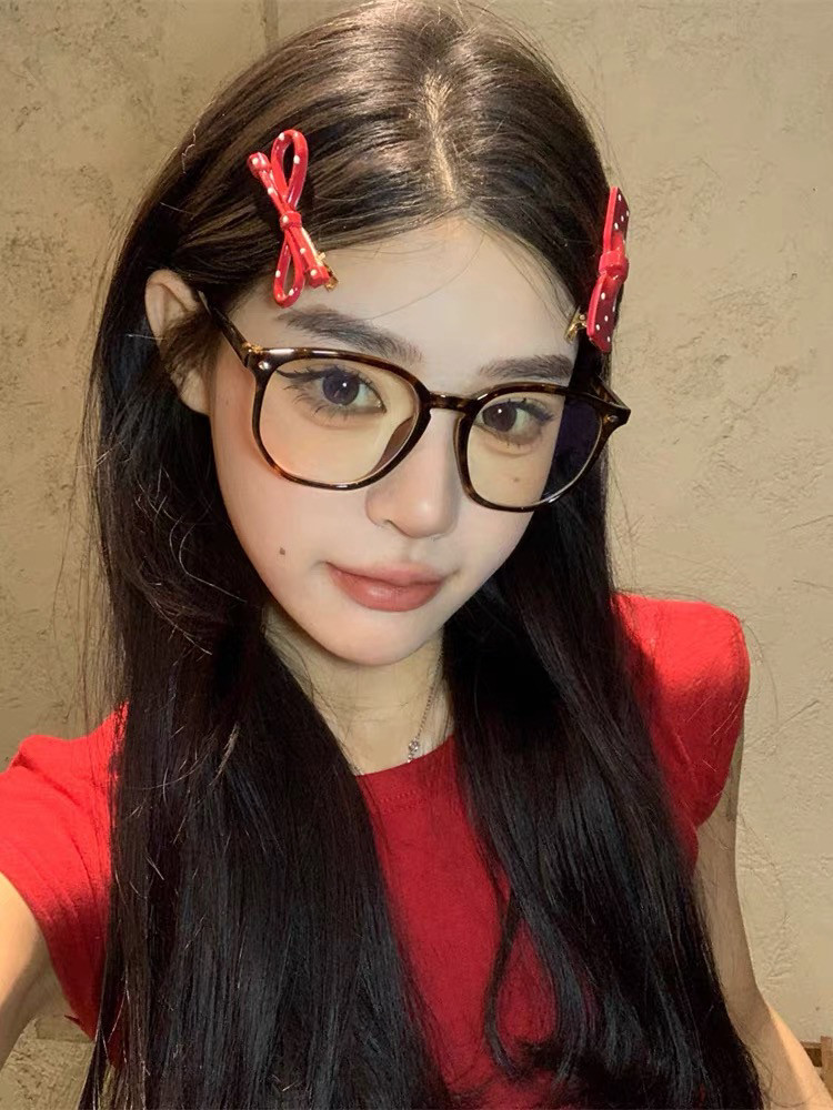 少女CEO早八素颜神器小众高品质平光镜眼镜方圆脸显瘦防蓝光辐射