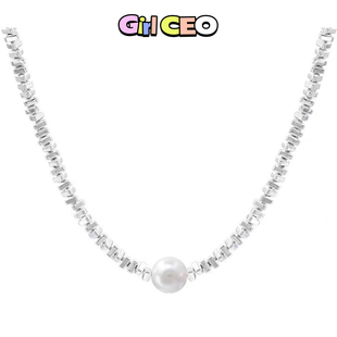 少女CEO碎银几两珍珠项链轻奢小众女高级设计感2024年新款网红爆