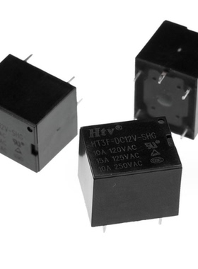 HTV博粤继电器HT3F-DC12V-SHG HT3F-DC5V 24V 4脚 5脚10A T73