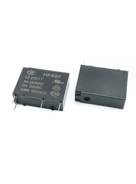 原装宏发继电器HF46F/12-HS1T/005VDC/024VDC 10A/5A 4脚一组常开