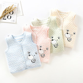 儿童纯棉马甲春秋外穿婴儿背心夹棉宝宝小马夹男童幼儿坎肩春装 女