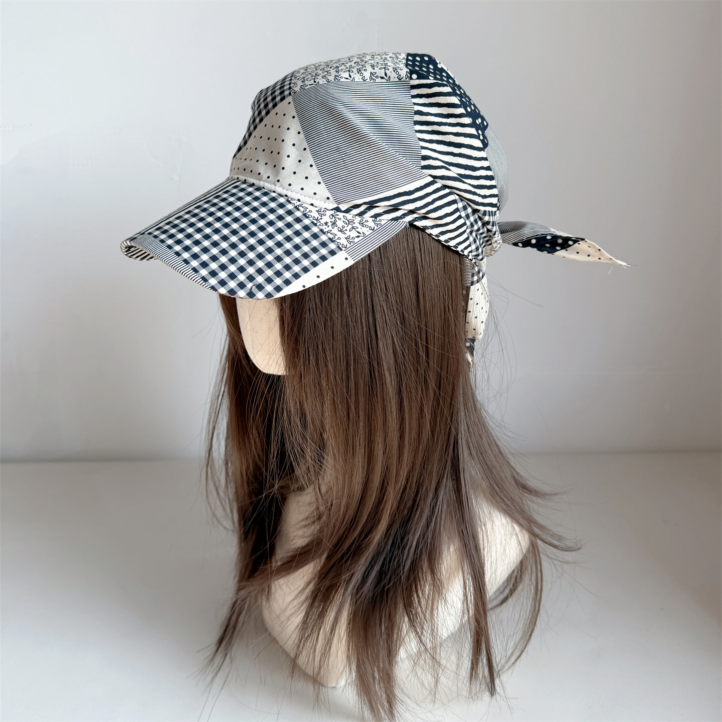 韩系ins复古不规则格纹拼接头巾帽度假风菱形条纹嘻哈绑发包头帽,服饰配件/皮带/帽子/围巾,帽子,淘宝优惠券,粉丝福利购,淘宝优惠卷