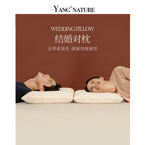 荞麦枕头枕芯结婚一对送礼礼物枕