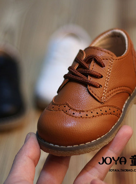 男童皮鞋2025春秋新款潮黑色英伦宝宝单鞋女1-2-3-5岁4软底豆豆鞋