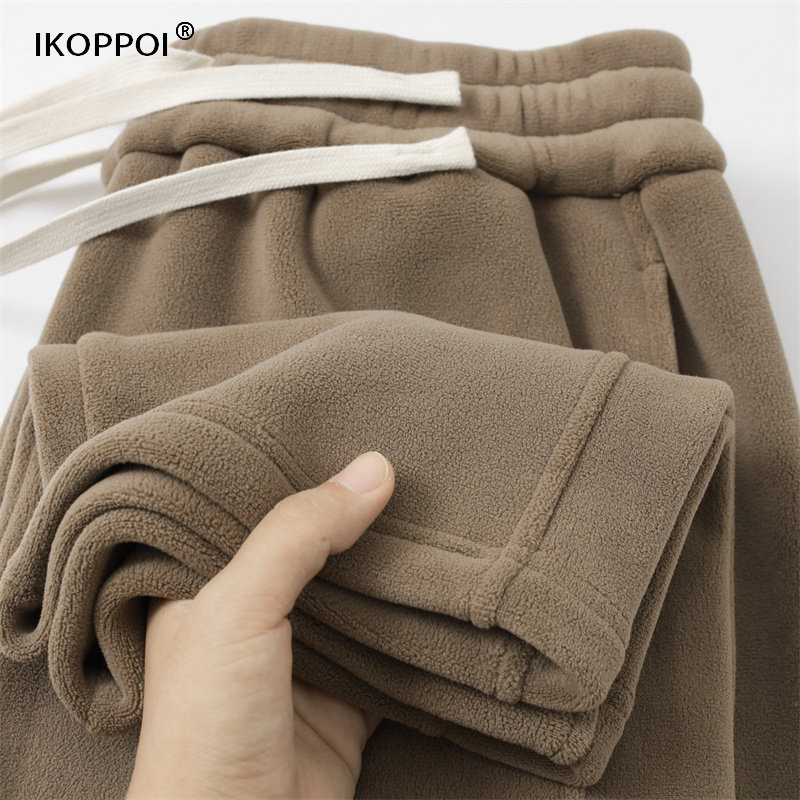 轻奢2025冬季奥粒绒卫裤男宽松休闲垂感运动裤直筒加绒加厚长裤潮,男装,卫裤,淘宝优惠券,粉丝福利购,淘宝优惠卷