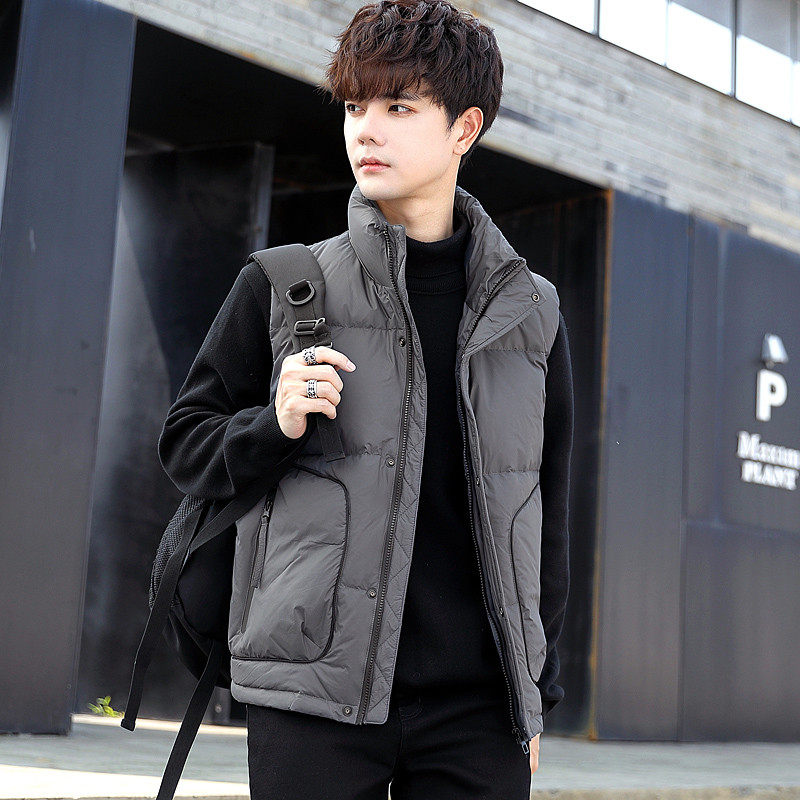 潮牌短款羽绒马夹男秋冬季宽松保暖面包服日系休闲马甲背心外套,男装,羽绒马甲,淘宝优惠券,粉丝福利购,淘宝优惠卷