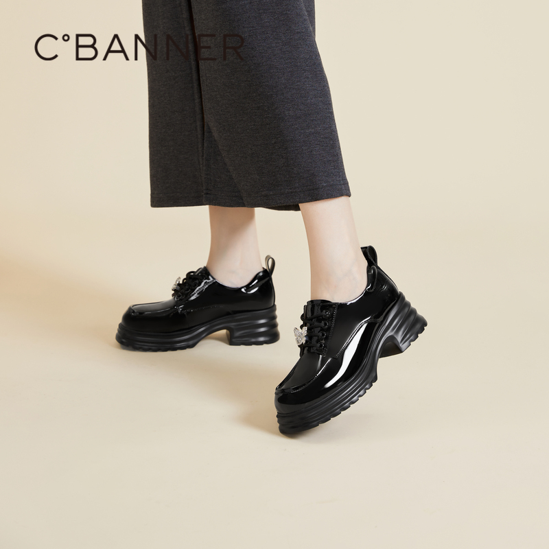 千百度英伦风牛津鞋简约