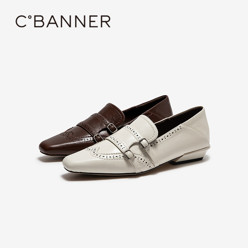 【上新】千百度都市羊皮低跟乐福鞋女2026春季新款小皮鞋深口单鞋,女鞋,浅口单鞋,淘宝优惠券,粉丝福利购,淘宝优惠卷