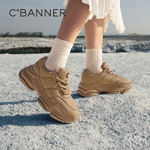 千百度厚底增高运动鞋春秋气质机能鞋时尚面包鞋时尚老爹鞋女百搭