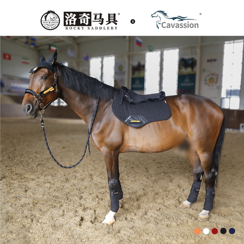 cavassion轻奢马匹套装备笼头牵马绳耳罩绑腿羊毛座坐垫马鞍垫子