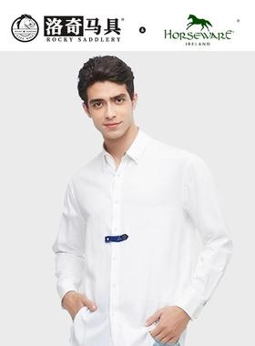 horseware男联名款翻领衬衣衬衫长袖衫 马术服骑士服骑马HW85041
