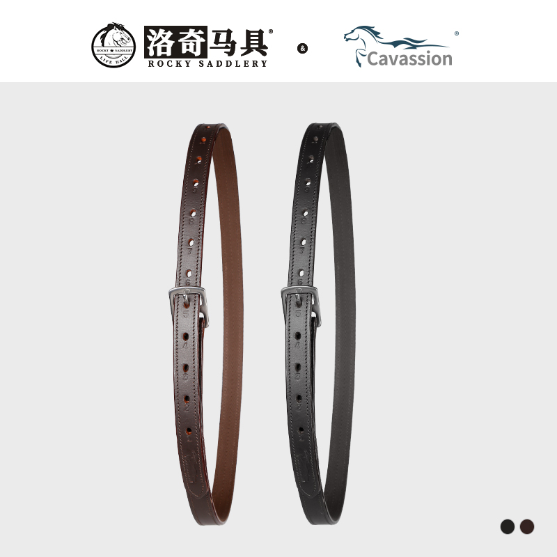 Cavassion牛皮织带蹬带