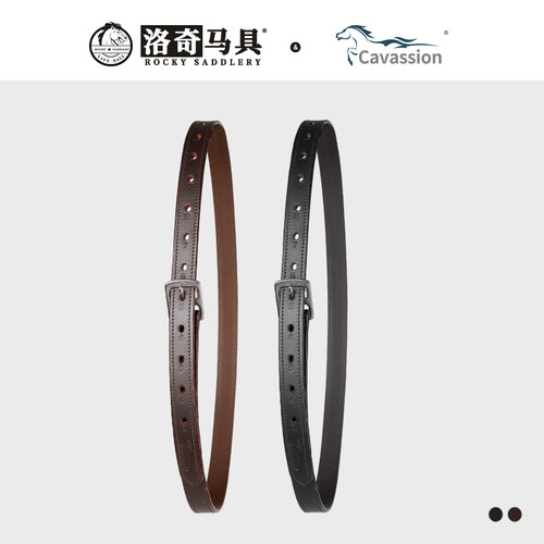 Cavassion牛皮织带蹬带