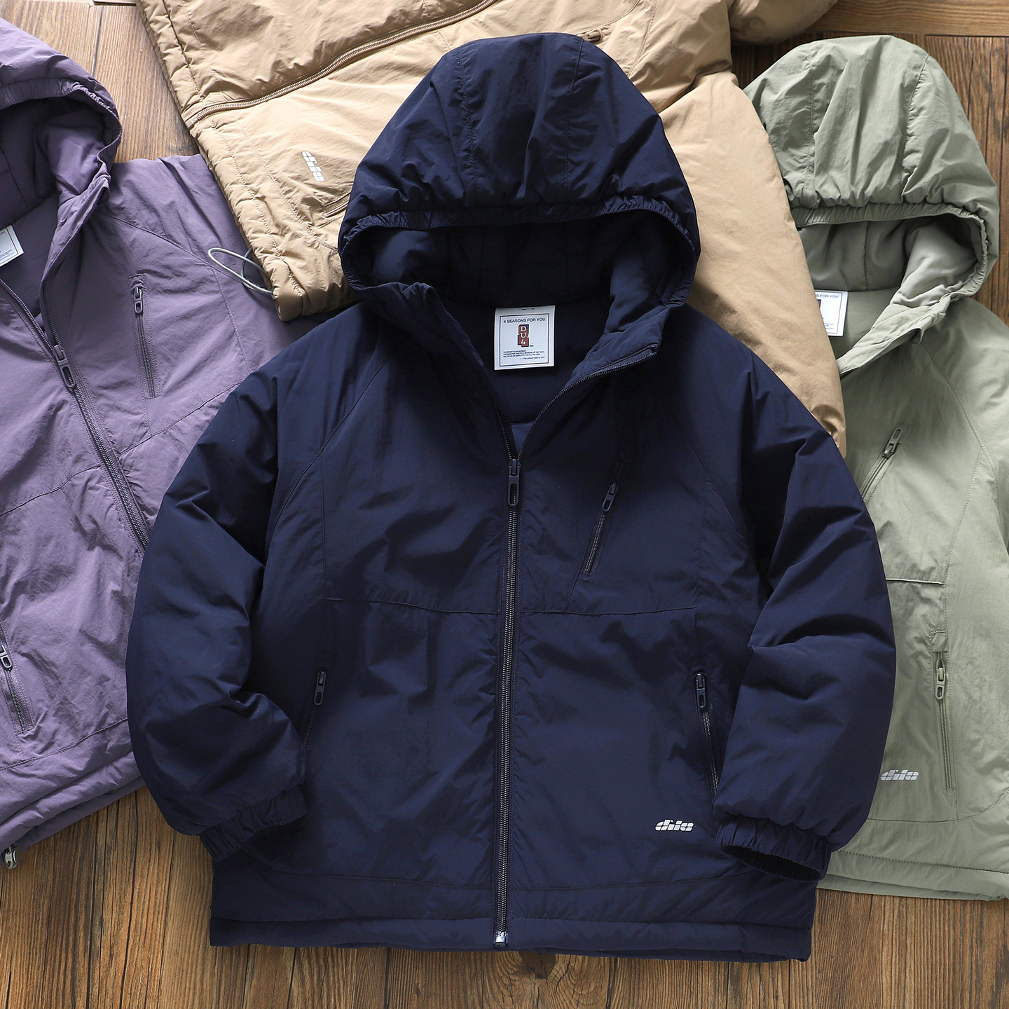 男童轻量化连帽棉服外套校服内胆