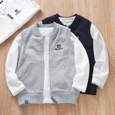 高品质男童针织马甲外穿坎肩背心