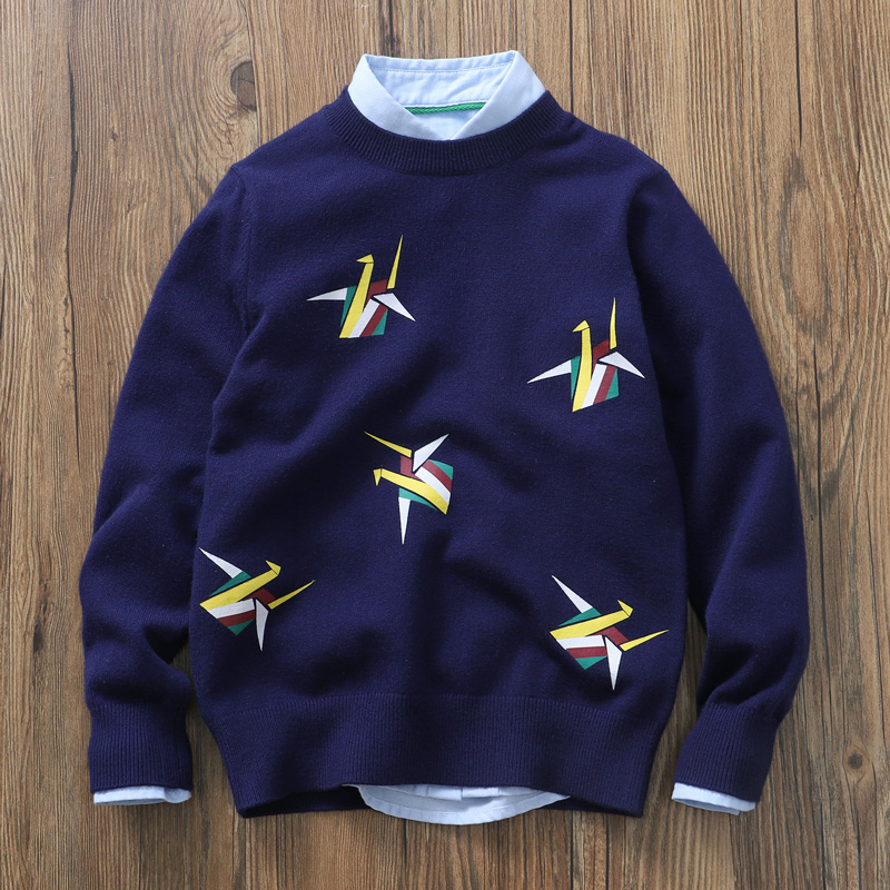 男童高端千纸鹤毛衣定制款冬新款