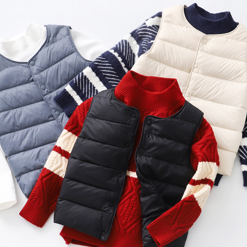 童装男童秋冬新款羽绒马甲坎肩