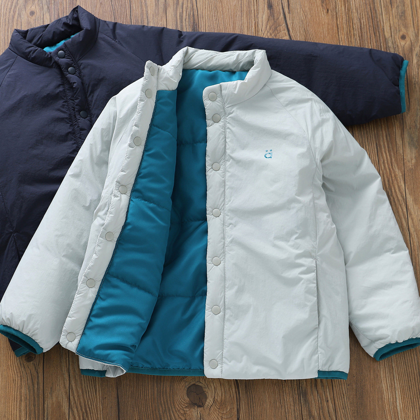 男童夹棉小立领保暖棉服校服神器