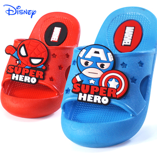 包头防踢漫威美国队长蜘蛛侠卡通儿童拖鞋 迪士尼宝宝凉拖 男童夏季