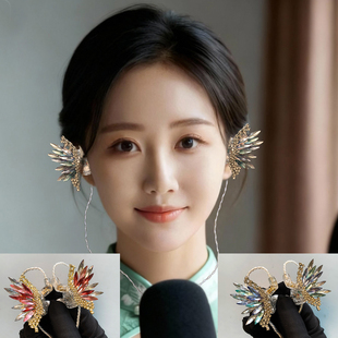 立体 主播漂亮镶钻声卡专用耳返耳机长线直播2米3米监听 包顺丰